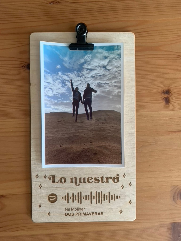 Regalo musical marco fotos artesano