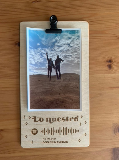 Regalo musical marco fotos artesano