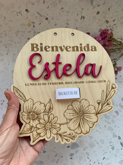 Recuerdo nacimiento bebé hecho a mano Marnechi Studio