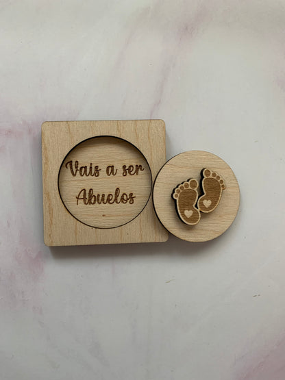 Cartel de madera con nombre personalizado en varias formas