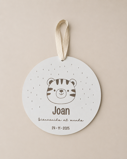 Placa de Nacimiento Personalizada para Bebé