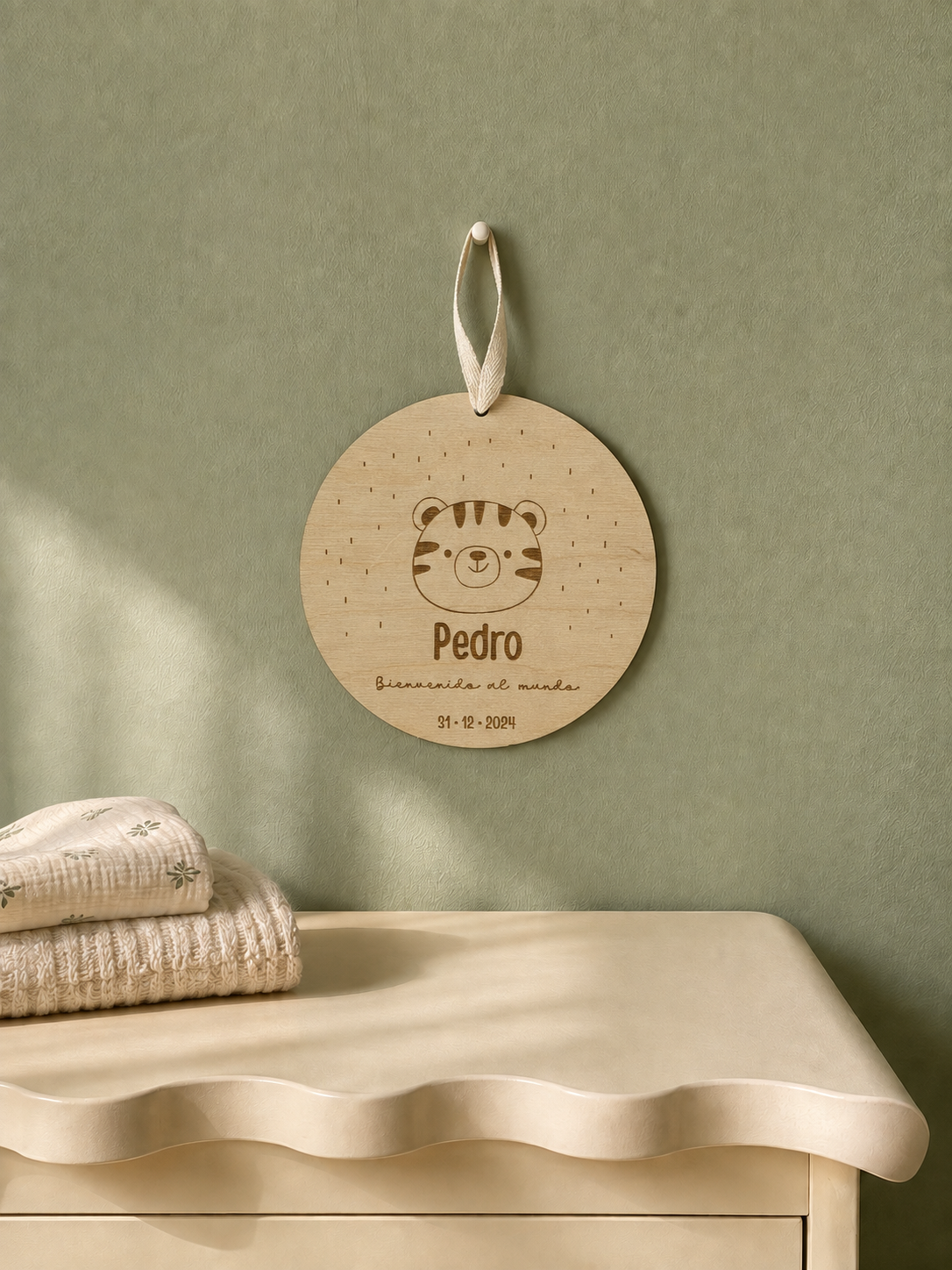 Placa de Nacimiento Personalizada para Bebé