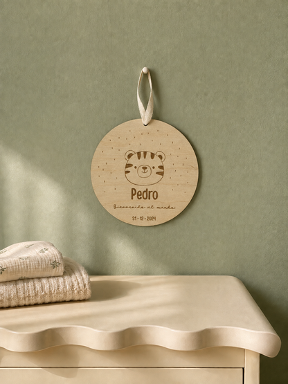 Placa de Nacimiento Personalizada para Bebé