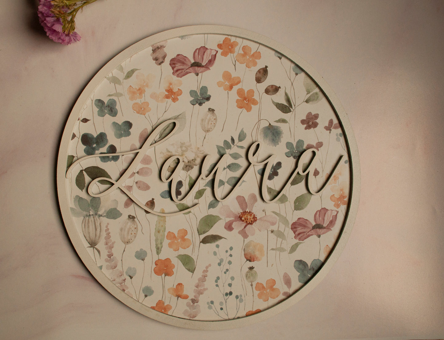 Cartel decorativo de madera personalizado con nombre para boda