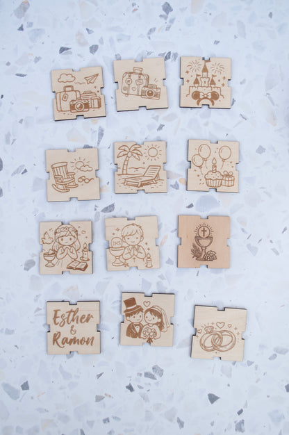 Cuenta atrás de madera personalizada - El regalo perfecto para bodas