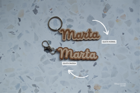 Marcasitios silueta para eventos grabados en madera
