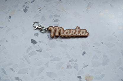 Detalles de eventos: marcasitios de madera artesanal