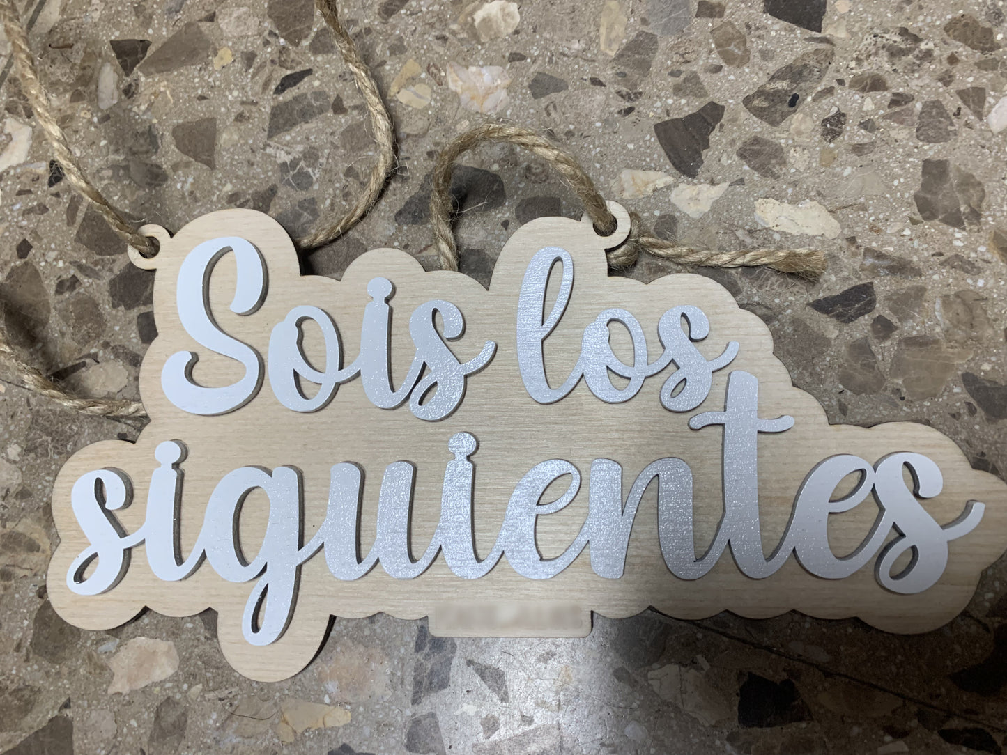 Decoración de mesa boda cartel madera personalizado