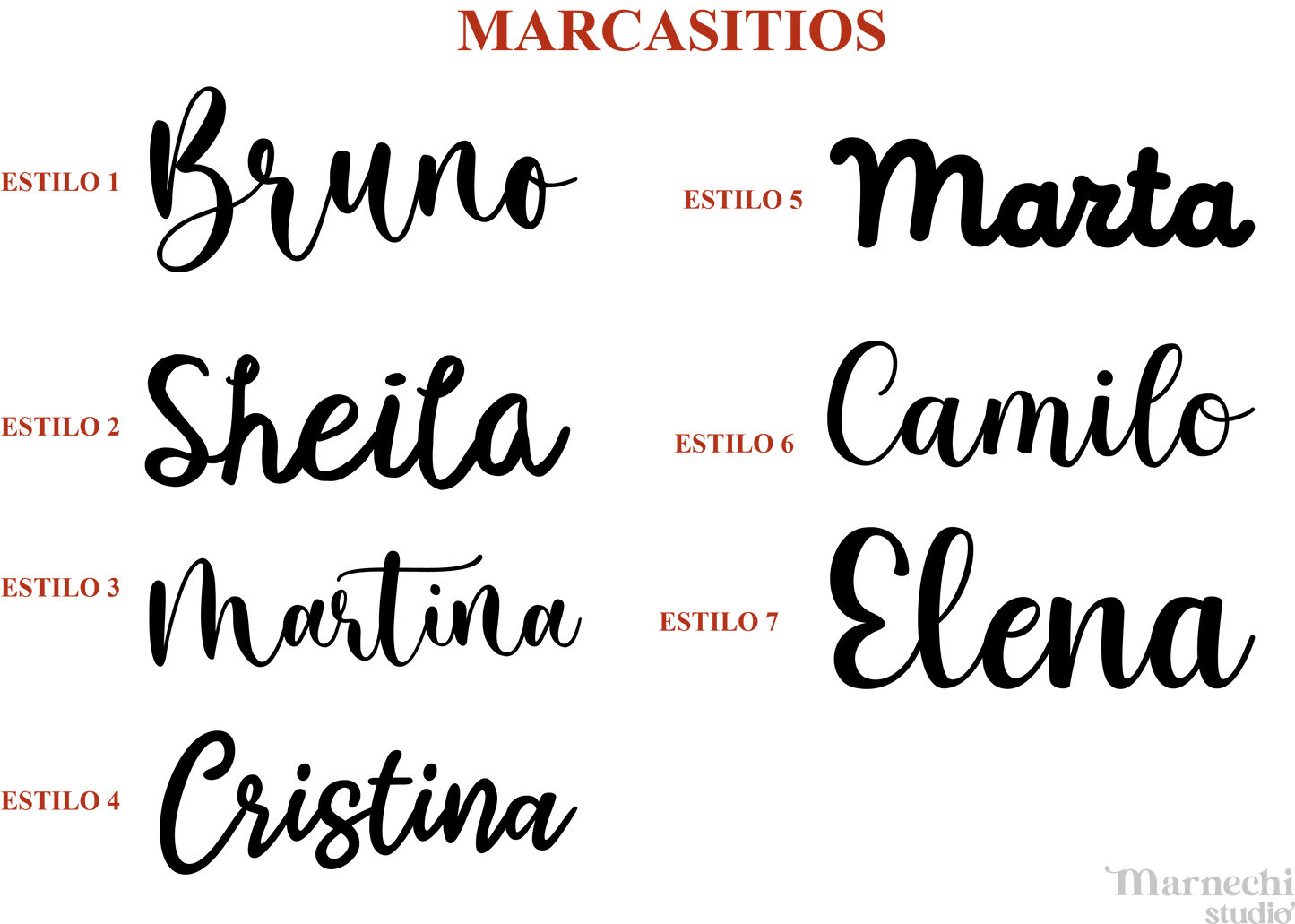 Detalles de eventos: marcasitios de madera artesanal