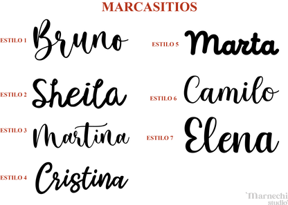 Detalles de eventos: marcasitios de madera artesanal