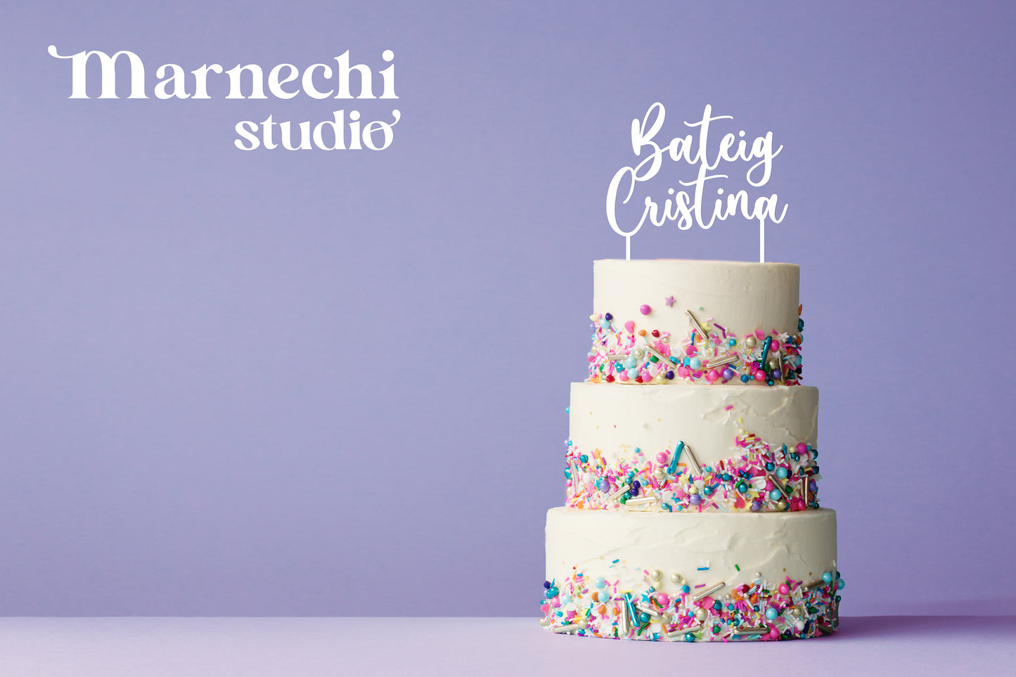 Adorno personalizado para tartas de Bautizo