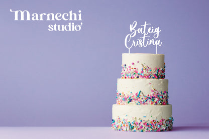 Adorno personalizado para tartas de Bautizo