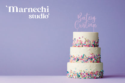 Adorno personalizado para tartas de Bautizo