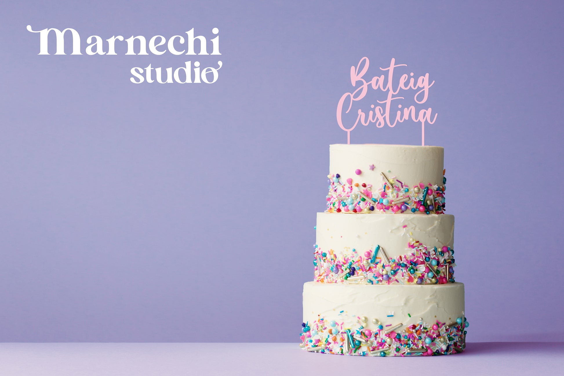 Adorno personalizado para tartas de Bautizo