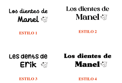 Caja para los dientes de leche personalizada en madera