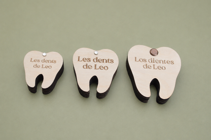 Caja para dientes de leche personalizada en madera