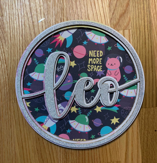 Letrero infantil de madera personalizado con nombre para habitación de niños