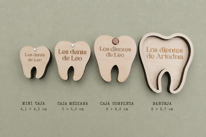 Caja para dientes de leche personalizada en madera