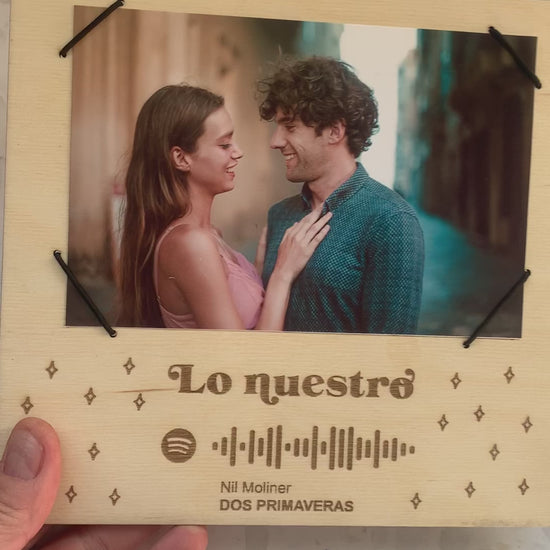 Marco de fotos con código Spotify personalizado