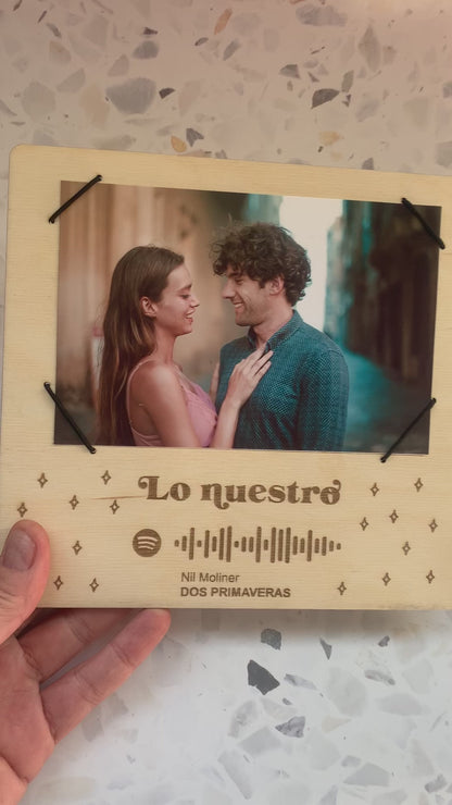 Marco de fotos con código Spotify personalizado