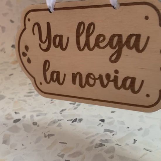 Cartel artesanal personalizado para boda