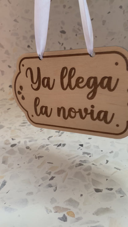 Cartel artesanal personalizado para boda